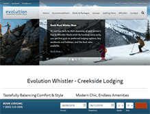 Tablet Screenshot of evolutionwhistler.ca